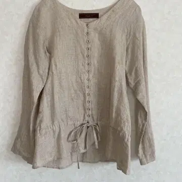 리제 린넨 100% 자수 원단 블라우스
