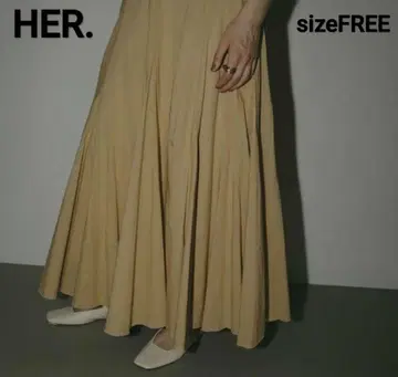 enchainement 앙셰누망 HER. 코튼 플레어 스커트