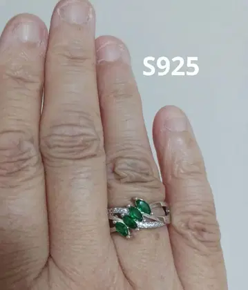 그린 컬러 S925 반지
