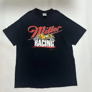 90s 거울 레이싱 빈티지 티셔츠 XL 블랙 맥주 기업 6820