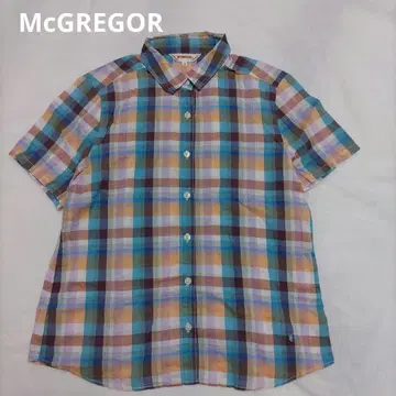McGREGOR 멀티 컬러 체크 무늬 반팔 셔츠