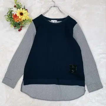 Hush Puppies 긴팔 티셔츠 사이즈 L 바이컬러 심플