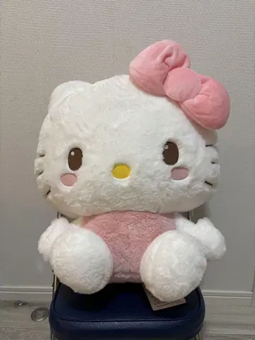 헬로키티 봉제 인형 화이트 핑크