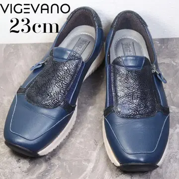 새상품급 VIGEVANO 네이비 슬립온 23 사이드 지퍼 비제바노