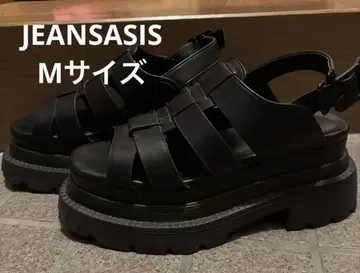 새상품급 JEANASIS 샌들 블랙 통굽