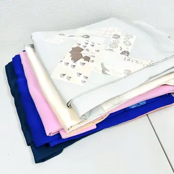 츠케사게 기모노 순수 실크 5벌 묶음 판매 리메이크 재료 S-1268