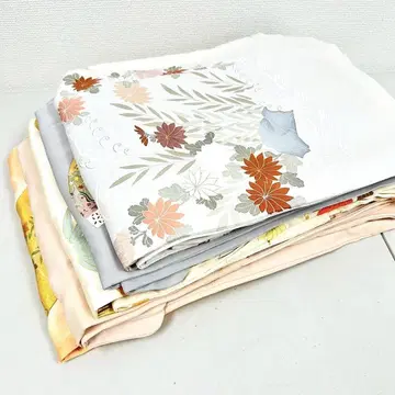 츠케사게 기모노 순수 실크 5벌 묶음 판매 리메이크 재료 S-1270