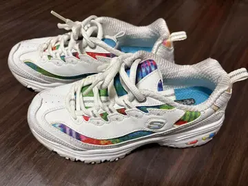 SKECHERS D'Lites 화이트 멀티 컬러 스니커즈