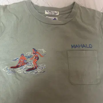 MAHALO 서핑 자수 티셔츠