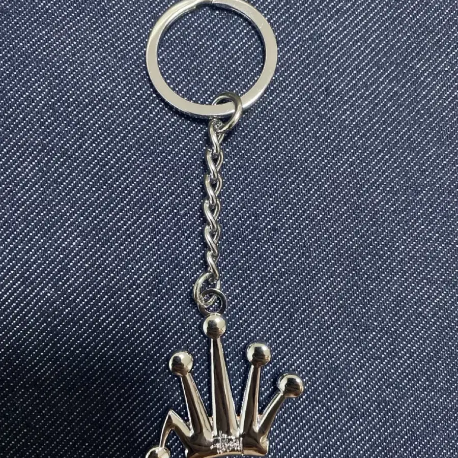 【STUSSY】L BENT CROWN KEYCHAIN Stussy Metal Bent Crown Keychain Silver / Fashion