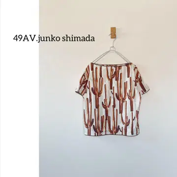 49AV.junko shimada 준코 시마다 선인장 패턴 블라우스