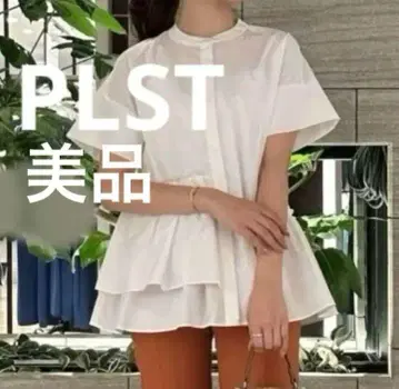 PLST 플라스테 비대칭 페플럼 블라우스 M 화이트