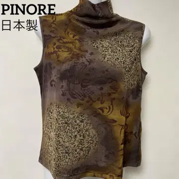 PINORE 슬리브리스 탑 하이넥 이중 일본제 사이즈 40