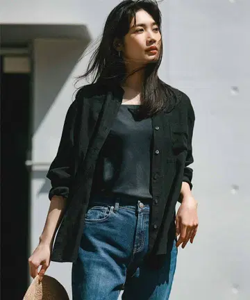 23구 [워셔블] LIBECO 밴드 카라 셔츠