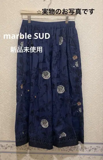 미사용 새상품 marble SUD 하카마 팬츠 Field 네이비 EMB