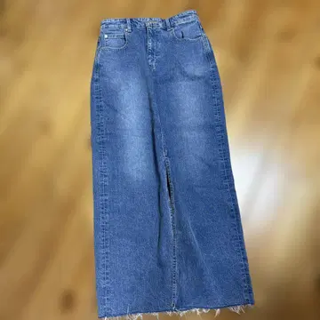 crie Conforto 데님 타이트 롱 스커트
