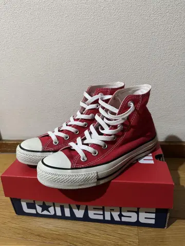 CONVERSE CANVAS ALL STAR HI 레드 24 cm