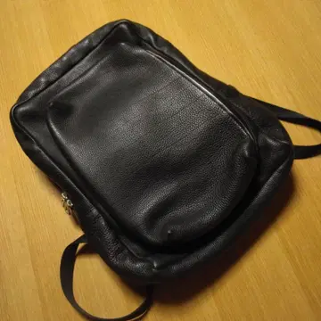 ITTI 블랙 가죽 백팩