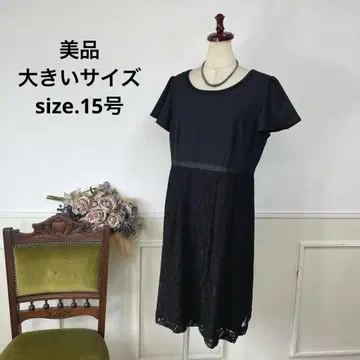 70 새상품급 빅 사이즈 블랙 레이스 드레스 원피스
