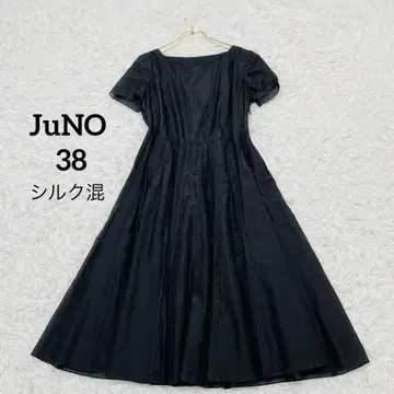 JUNO 무릎 기장 원피스 38 M 블랙 코튼 & 실크