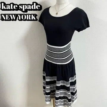 kate spade 반팔 니트 원피스 XS 플레어 A 라인 모노톤
