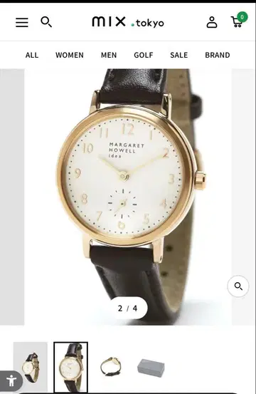 MARGARET HOWELL 수동 와인딩 시계 화이트 다이얼