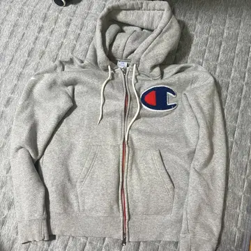 챔피온 그레이 풀 집업 후드티 L 사이즈