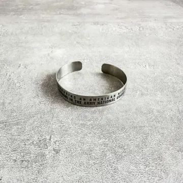 US ARMY NATIONAL GUARD silver bangle
