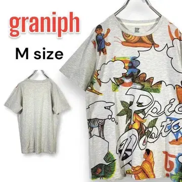 [레어] graniph 그라니프 KEIJI ITO 반팔 티셔츠 M 그레이