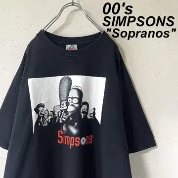 구제 의류 00's 심슨 소프라노스 패러디 T셔츠 블랙
