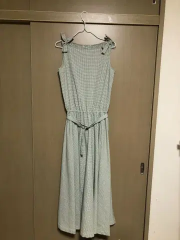 잉게보그 슬리브리스 롱 원피스 민트 그린