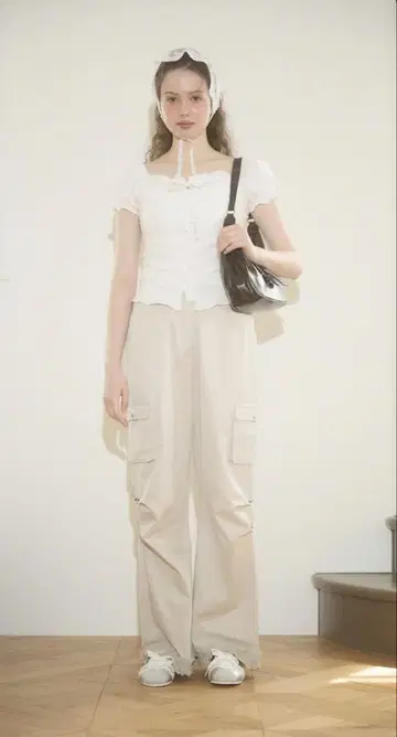 muguet side tuck long pants