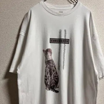 SEQUEL 시퀄 티셔츠 고양이 화이트 24SS XL 사이즈