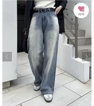 오버 다이 와이드 데님 미스틱