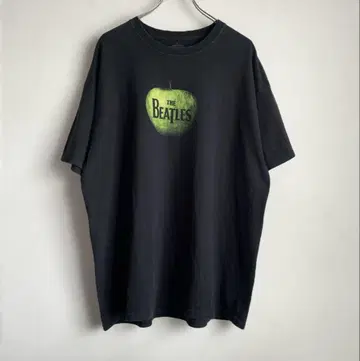 00s 비틀즈 파랑 사과 로고 디자인 프린트 티셔츠 애플 XL