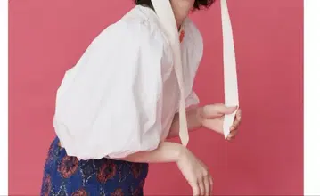 ungrid 퍼프 슬리브 도킹 블라우스