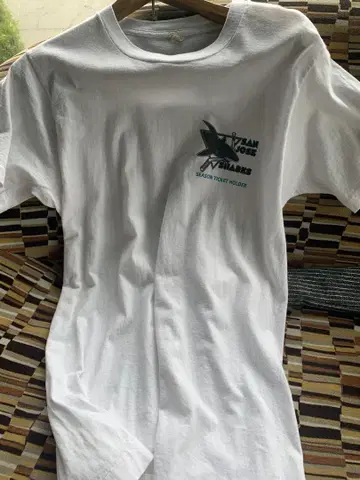 USA 구제 의류 80s 스크리닝 스타 파랑 택 싱글 스티치 T셔츠 L