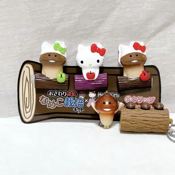 산리오 오사와리 탐정 나메코 키티 클립 키링 헤이세이 레트로