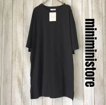 [미사용] miniministore 티셔츠 원피스 블랙