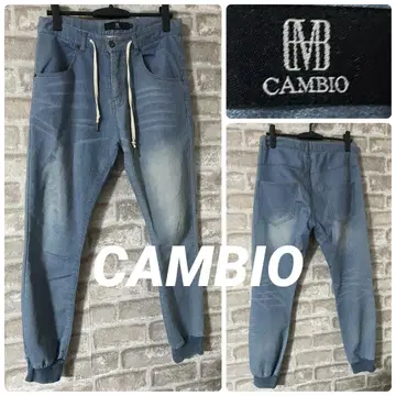 CAMBIO 남성용 S 맨투맨 데님 조거 팬츠 맨투맨 조거