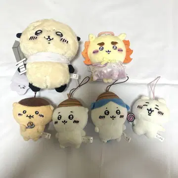 치이카와 봉제 인형 마스코트 6종 세트 시사, 랏코, 밤만쥬