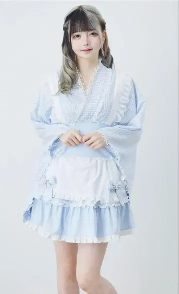 앙크루즈 깅엄 메이드 유카타 드레스