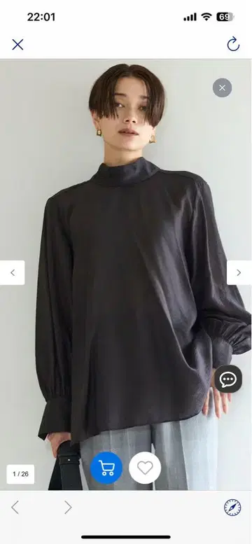 이지케어 보타이 블라우스