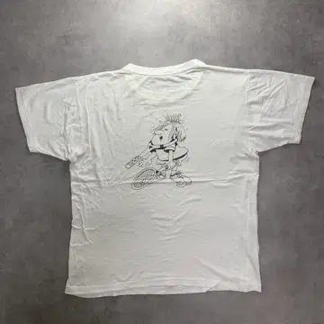 90s 빈티지 테니스 패니 디자인 화이트 티셔츠 L 사이즈