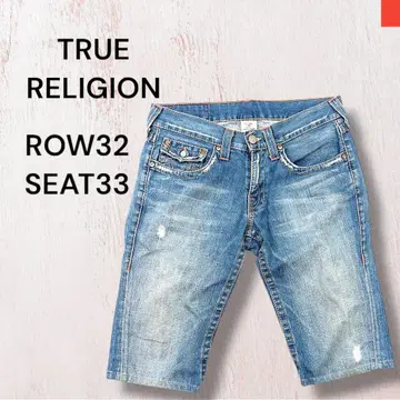 TRUE RELIGION 트루 릴리전 숏 데님 하프 팬츠 32