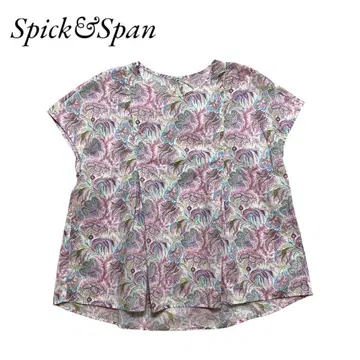 Spick&Span 페이즐리 리버티 올 패턴 블라우스 핑크 멀티 컬러