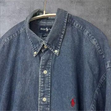 RALPH LAUREN 랄프 로렌 데님 버튼 다운 셔츠 XL
