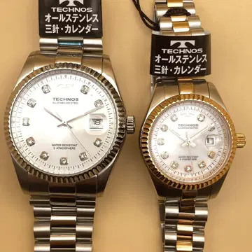 TECHNOS 테크노스 남성용/여성용 손목시계 쿼츠 커플룩 레어