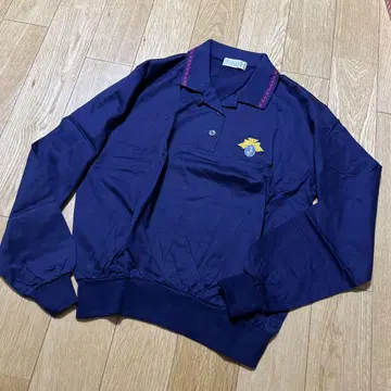 PLUM FARM 네이비 긴팔 피케 셔츠