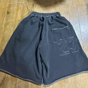 한국 넘버링 하프 팬츠 차콜 그레이
